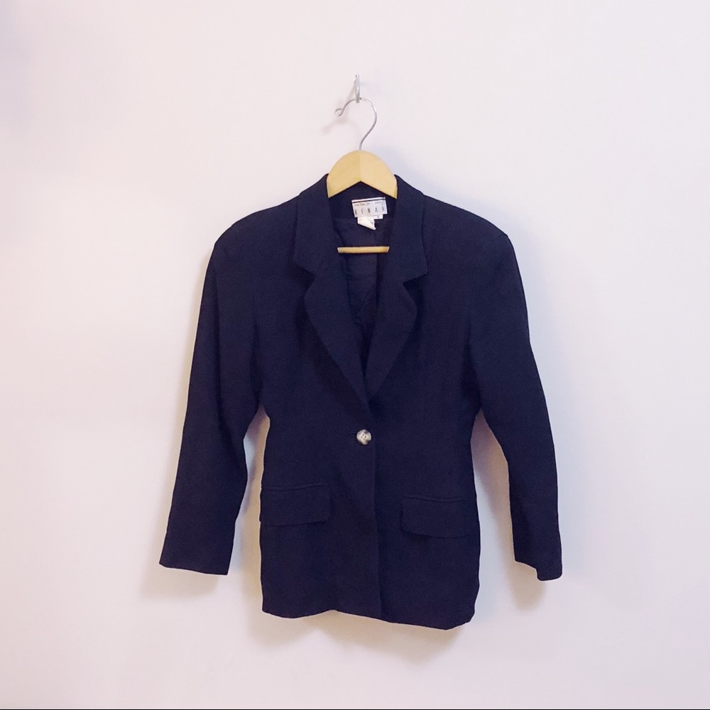 Black Blazer with Cinched Waist.